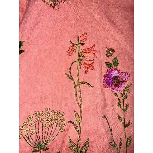 Studio Ease Floral Embroidered Butterfly Jacket with Dress Linen Fairy Sz 18W - Picture 5 of 16